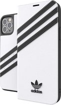 adidas Booklet Case PU kunstleer logo hoesje voor iPhone 12 en iPhone 12 Pro - wit