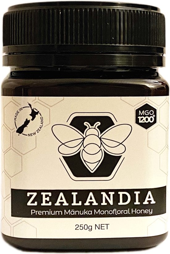 Zealandia premium manuka honing MGO 1200+ - 250g - Premium kwaliteit - 100% natuurlijk - Hoogste MGO waarde in Nederland - Honingpot - Honing vloeibaar