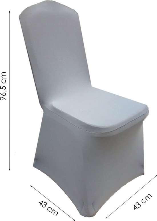 Stoelhoezen - 10 Stuks - Grijs - Stoel Hoes - Bescherm stijlvol je stoelen  -... | bol.com