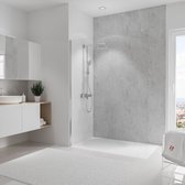 douche achterwand - Schulte Deco Design Softtouch - steen steengrijs - 150x255cm - wanddecoratie - muurdecoratie - badkamer wandpaneel - muurbekleding