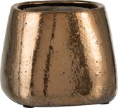 Bloempot | keramiek | brons | 19.5x19.5x (h)16 cm