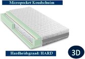 1-Persoons Matras -MICROPOCKET HR45 KOUDSCHUIM 7 ZONE 23 CM - 3D   - Stevig ligcomfort - 70x210/23