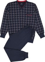 Gotzburg heren pyjama - blauw met rood en wit geruit - Maat: L