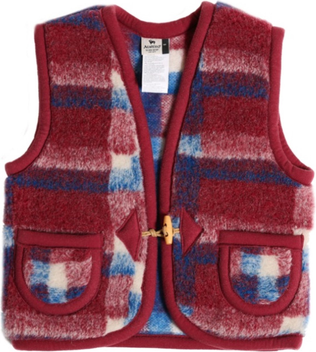 Alwero Bodywarmer Alpen junior KRATA 80 Geruit Bordeau