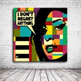 Pop Art Amy Winehouse Ltd Edition Canvas - 120 x 120 cm - Canvasprint - Op dennenhouten kader - Geprint Schilderij - Popart Wanddecoratie