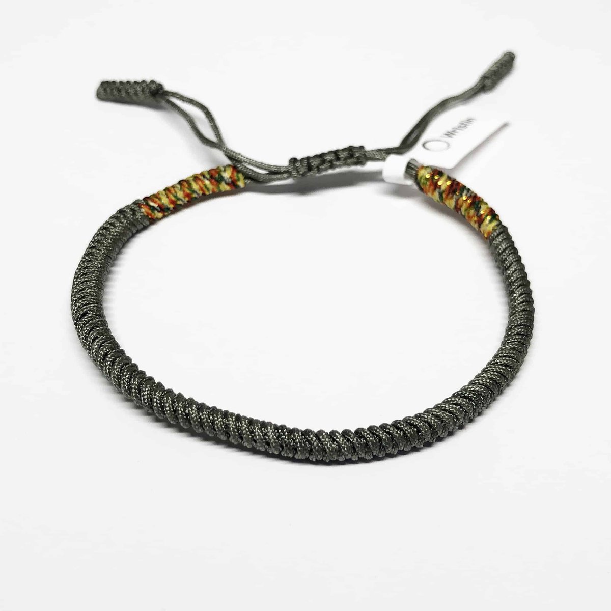 Wristin - Tibetaanse armband uiteinden donkergrijs/multi