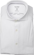OLYMP No. 6 super slim fit overhemd 24/7 - wit tricot - Strijkvriendelijk - Boordmaat: 40