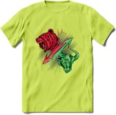 Bear / Bull Market - Crypto T-Shirt Kleding Cadeau | Dames / Heren / Unisex | Bitcoin / Ethereum shirt | Grappig Verjaardag kado | BTC Tshirt Met Print | - Groen - XXL