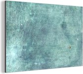 Wanddecoratie Metaal - Aluminium Schilderij Industrieel - Blauw - Metaal - Roest - 60x40 cm - Dibond - Foto op aluminium - Industriële muurdecoratie - Voor de woonkamer/slaapkamer