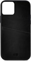 Apple iPhone 13 Mini Hoesje - Senza - Pure Serie - Echt Leer Backcover - Zwart - Hoesje Geschikt Voor Apple iPhone 13 Mini
