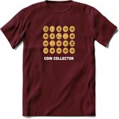 Bitcoins - Crypto T-Shirt Kleding Cadeau | Dames / Heren / Unisex | Bitcoin / Ethereum shirt | Grappig Verjaardag kado | BTC Tshirt Met Print | - Burgundy - XL