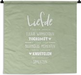Tapisserie - Tissu mural - Mariée - Mariage - Vert - 120x120 cm - Tapisserie