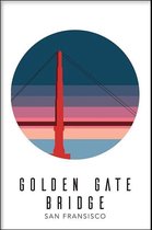 Walljar - Golden Gate Bridge United States III - Muurdecoratie - Poster