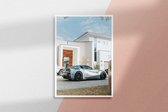Poster Schilderij Ferrari X G-Wagon - 100x140cm - Dibond | Aluminium | Kunst | HYPED.®  - 100x140cm - Premium Museumkwaliteit - Uit Eigen Studio HYPED.®