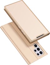 Dux Ducis - Telefoonhoesje geschikt voor Samsung Galaxy S22 Ultra - Skin Pro Book Case - Goud