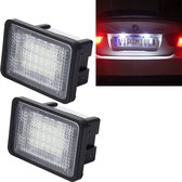 2 STKS Kentekenplaatverlichting met 18 SMD-3528 Lampen voor Mercedes-Benz GLK X204, 2W 120LM, DC12V (Wit Licht)