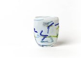 Design Vaas ELIPS - Fidrio GRAPHIC - glas, mondgeblazen bloemenvaas - hoogte 11 cm