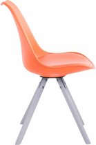 Eetkamer - Bezoekersstoel Sievi Kunstleer Round legs WE, Rood
