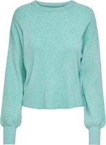 Only Trui Onlkatia L/s Boatneck Pullover Cc Knt 15246099 Dusty Turqouise Dames Maat - XS