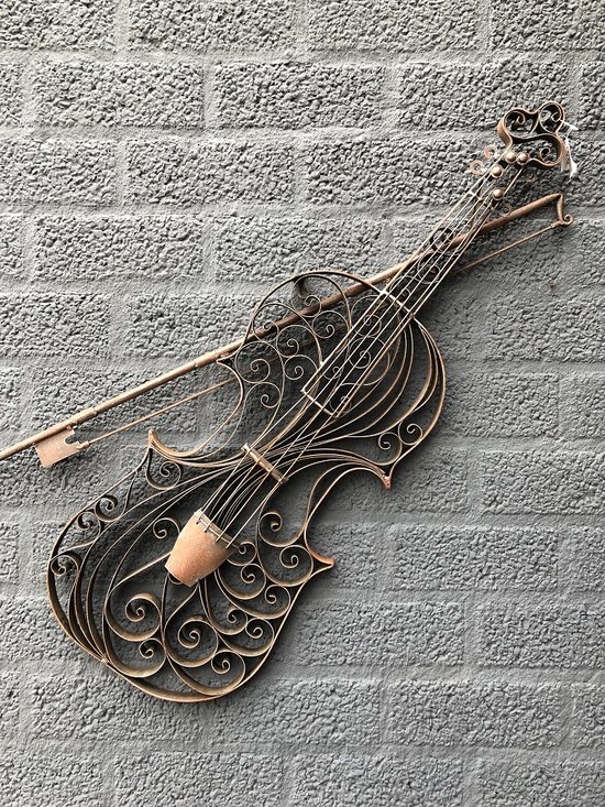 Beau violon en fer forgé pour sur le mur du jardin ou à l'intérieur comme  décoration... | bol