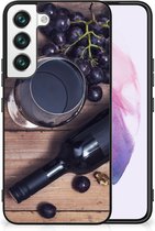 Leuk TPU Backcase Geschikt voor Samsung Galaxy S22 Telefoonhoesje met Zwarte rand Wijn
