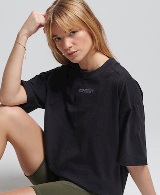 Superdry Dames tshirt Code Tech Oversized T-shirt met wijdvallende pasvorm  | bol.com