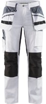 Blaklader Dames Schildersbroek met stretch 7910-1000 - Wit/zwart - D22