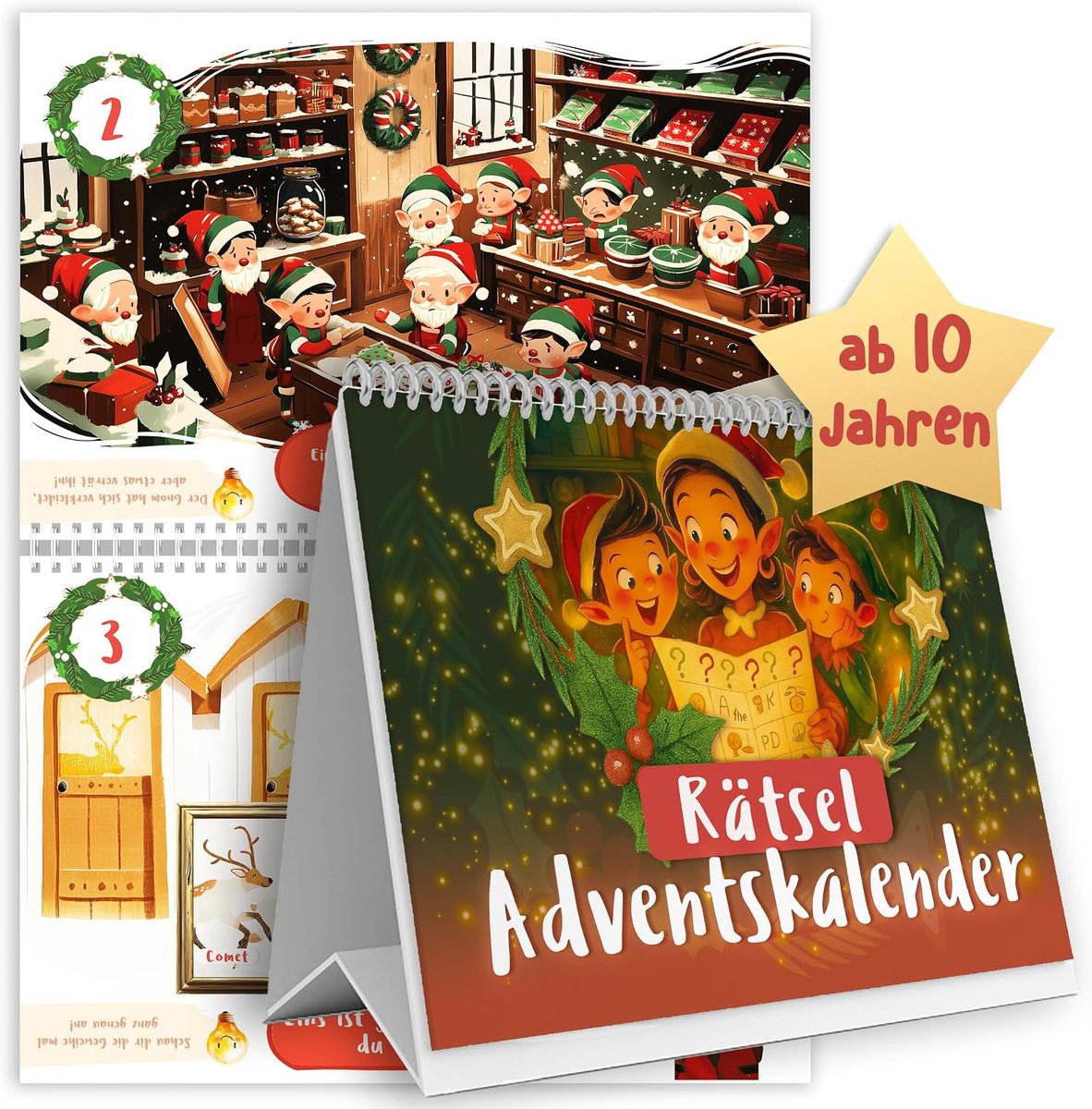 Puzzel Adventskalender voor het Gezin - 24 Riddels - Creatieve Kerstpuzzels - Gezellige Voorbereiding op Kerst - ShopVlot