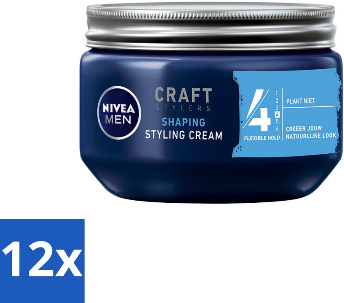 12 x NIVEA MEN - Styling Cream - 150 ml - Haarstyling - Natuurlijke Glans - Mannelijke Geur - Flexibele Fixatie - Gezonde Glans