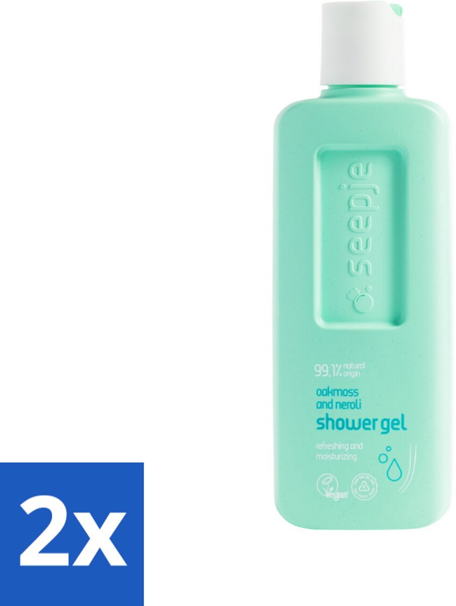 2 x Seepje - Douchegel - Hydraterend & Verfrissend - Eikenmos en Neroli - 300 ml - Douchegel - Hydraterend - Verfrissend - Eikenmos - Neroli