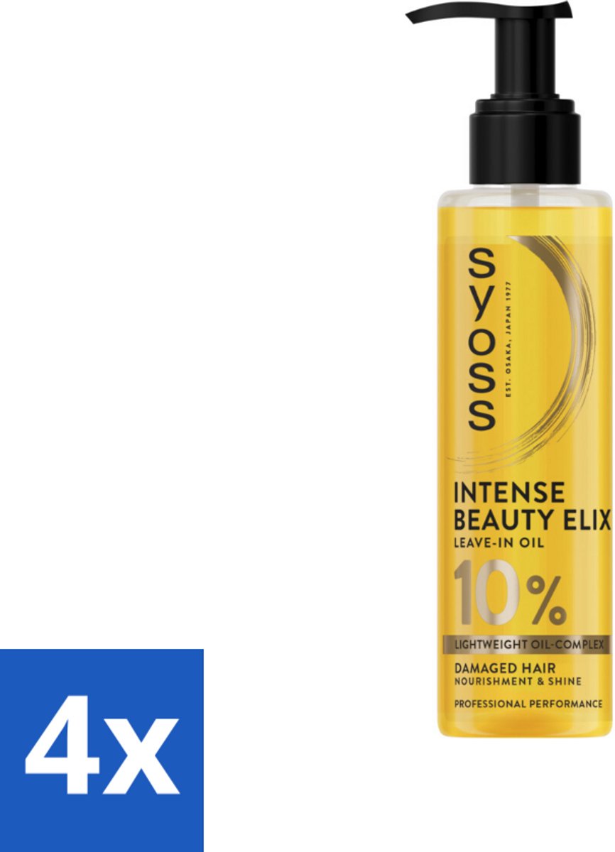 4 x Syoss - Beauty Elixir - Haarolie - Voedt & Glanst - 100 ml - Haar Olie - Leave-in Olie - Glans Haar - Voedende Haarolie - Droog Haar