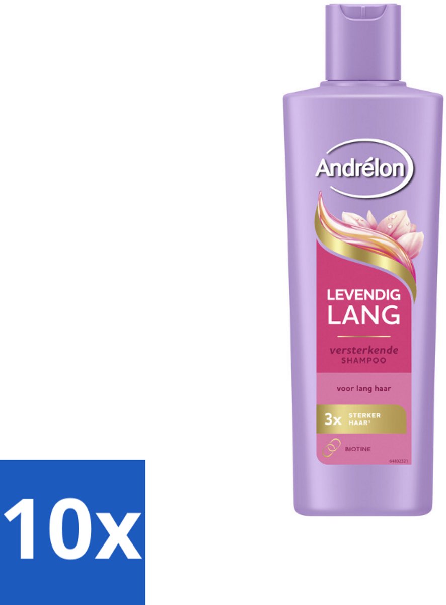 Andrélon – Shampoo – Levendig Lang – 250 ml - Bulkverpakking - 10 stuks