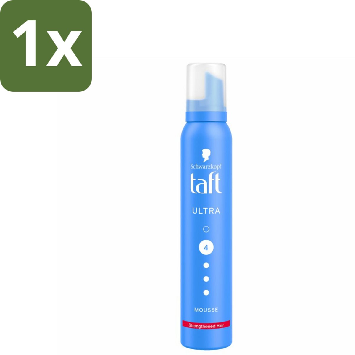 1 x Taft - Haarmousse - Ultra 4 - Volumineuze fixatie - 200 ml - Haarmousse - Volume - Fixatie - Haartype - Hittebescherming