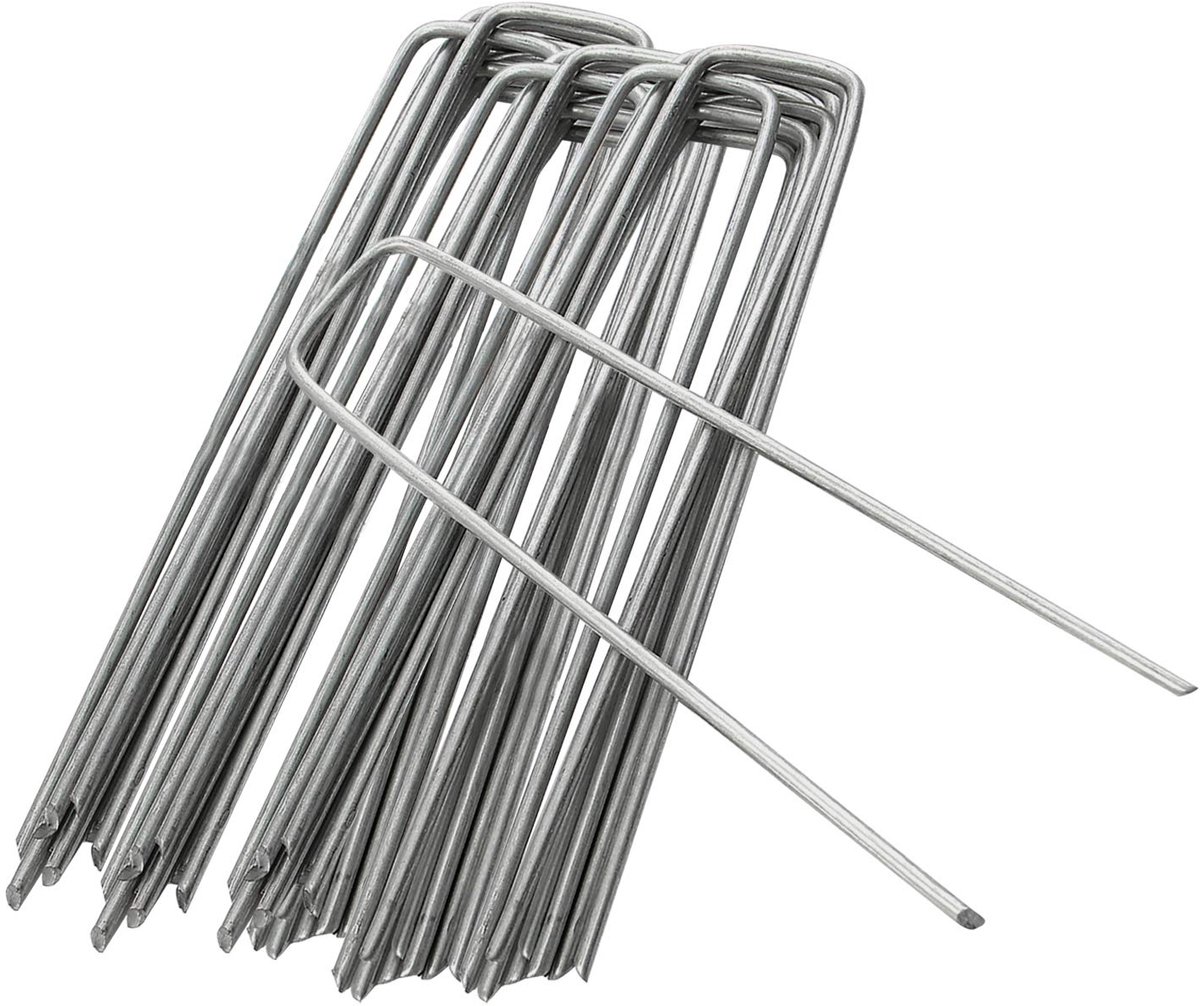 U-vormige tuinspijkers, verzinkt, 150 mm, 20 stuks
