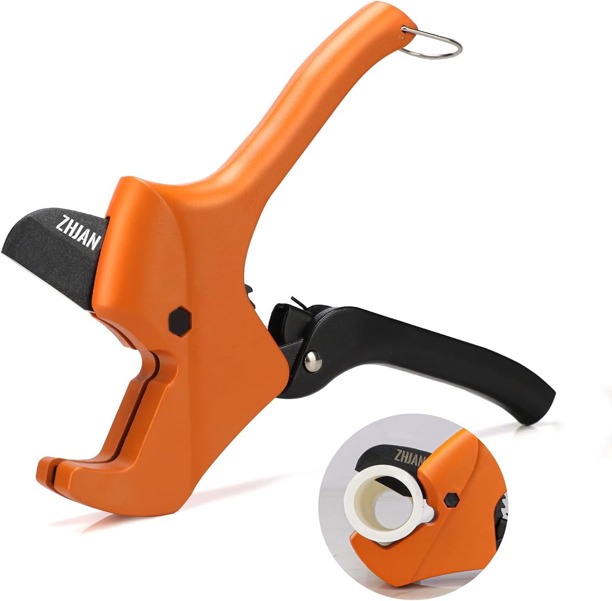 Plastic tube cutter, 42 mm cutting diameter, PVC tube cutter with SK5 carbon steel blade and ergonomic handle - ShopVlot