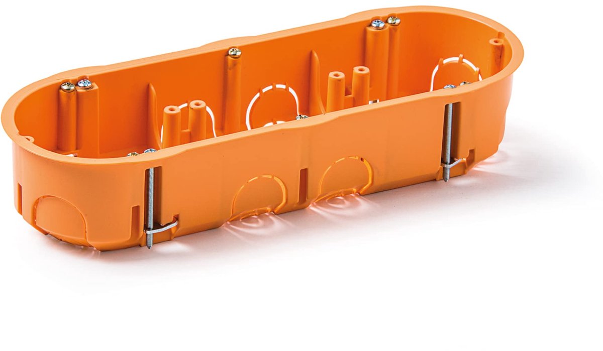 Inbouwdoos voor Mechaniek I Drievoudig I 67x45 mm I Oranje