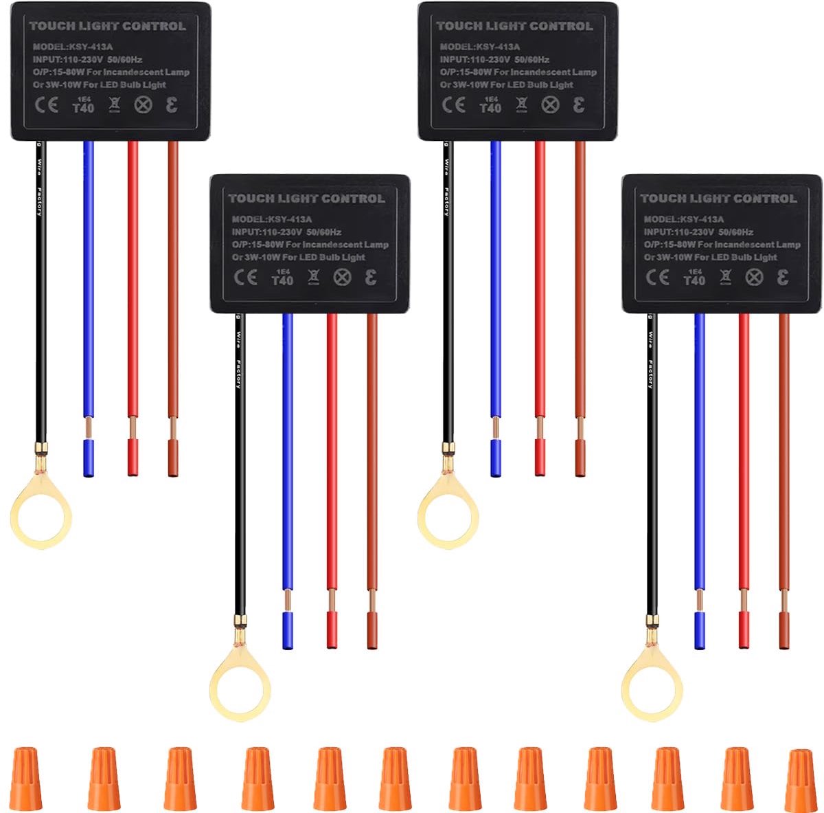3-weg touch dimmerschakelaar - 4 stuks - sensormodule - eenvoudig dimmen van lampen - ShopVlot