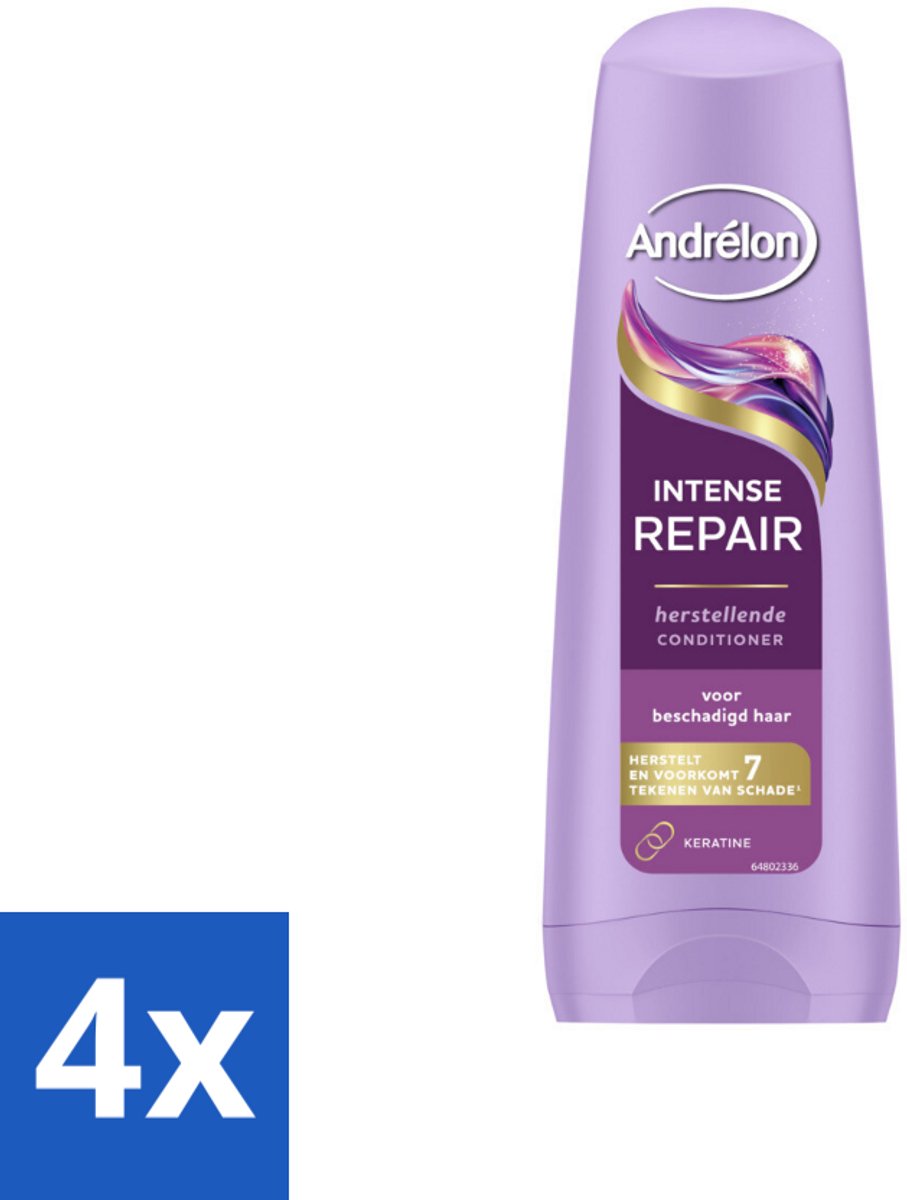 4 x Andrélon – Conditioner – Intense Repair – 200 ml - Haar Herstellen - Haar Beschermen - Haar Versterken - Keratine - Haar Schade