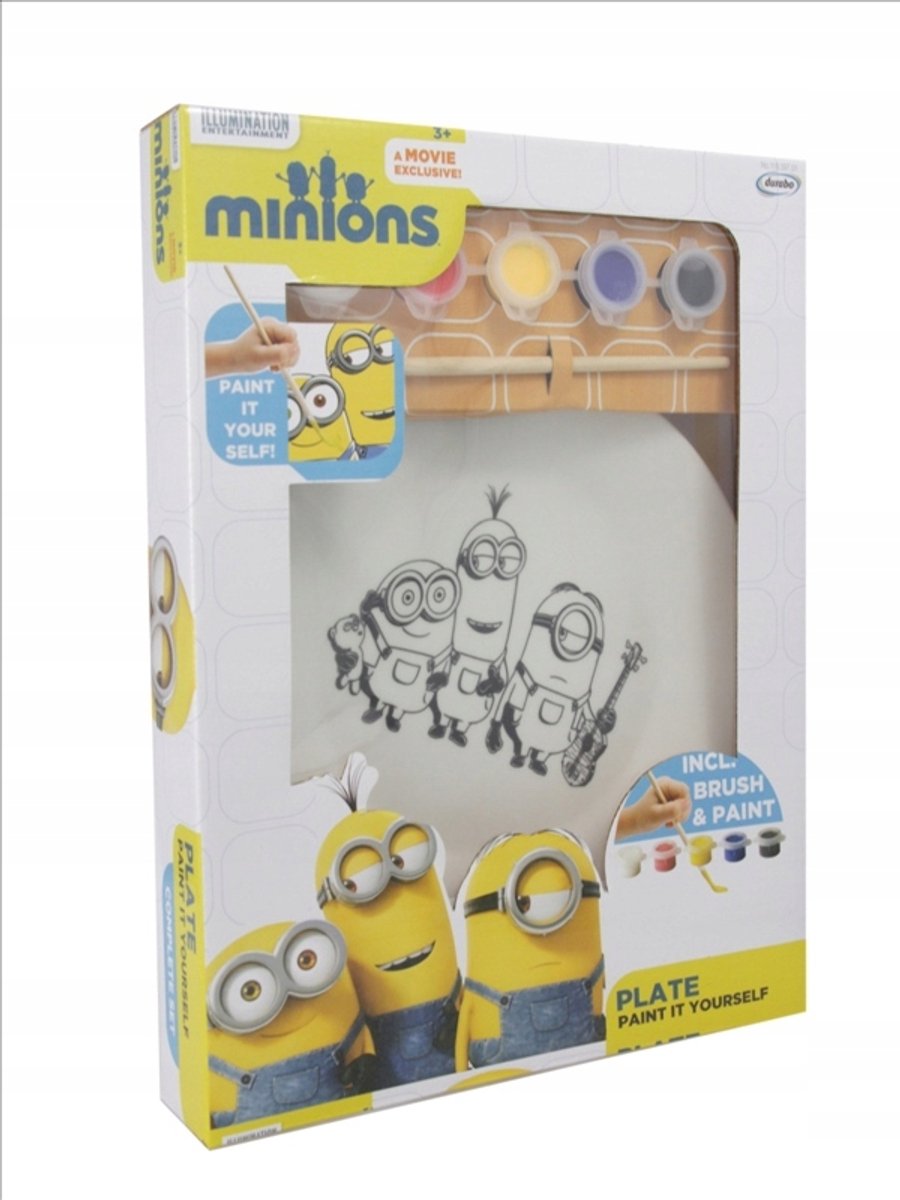 Minions Porseleinen Bord om te Schilderen - Knutselplezier voor Kinderen