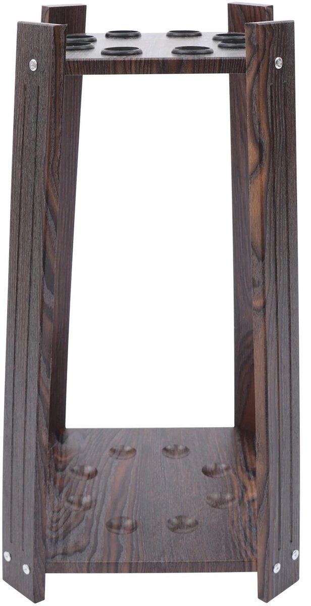 UrbanSelect Keu rek - Keu Houder - Tot 8 Keuen - Beschermde Ringen - 35mm Brede opening - 15mm Dikke Panelen - Bruin - Vierkant