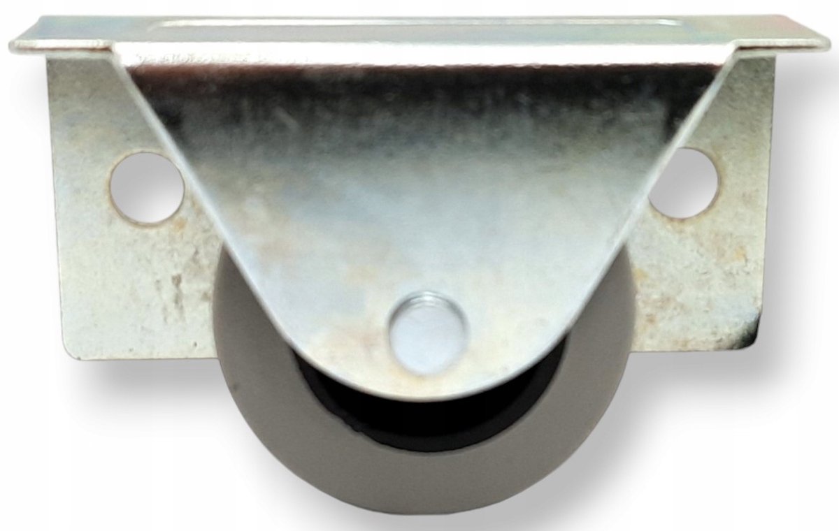 4x Grijze Meubelwielen 35mm Zijaansluiting Rubber - 40mm Hoog