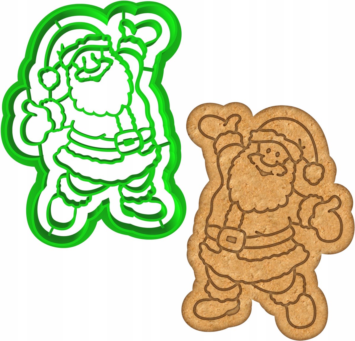 Kerstkoekjesvorm Sinterklaas 8cm - Bakvorm voor Koekjes en Peperkoek