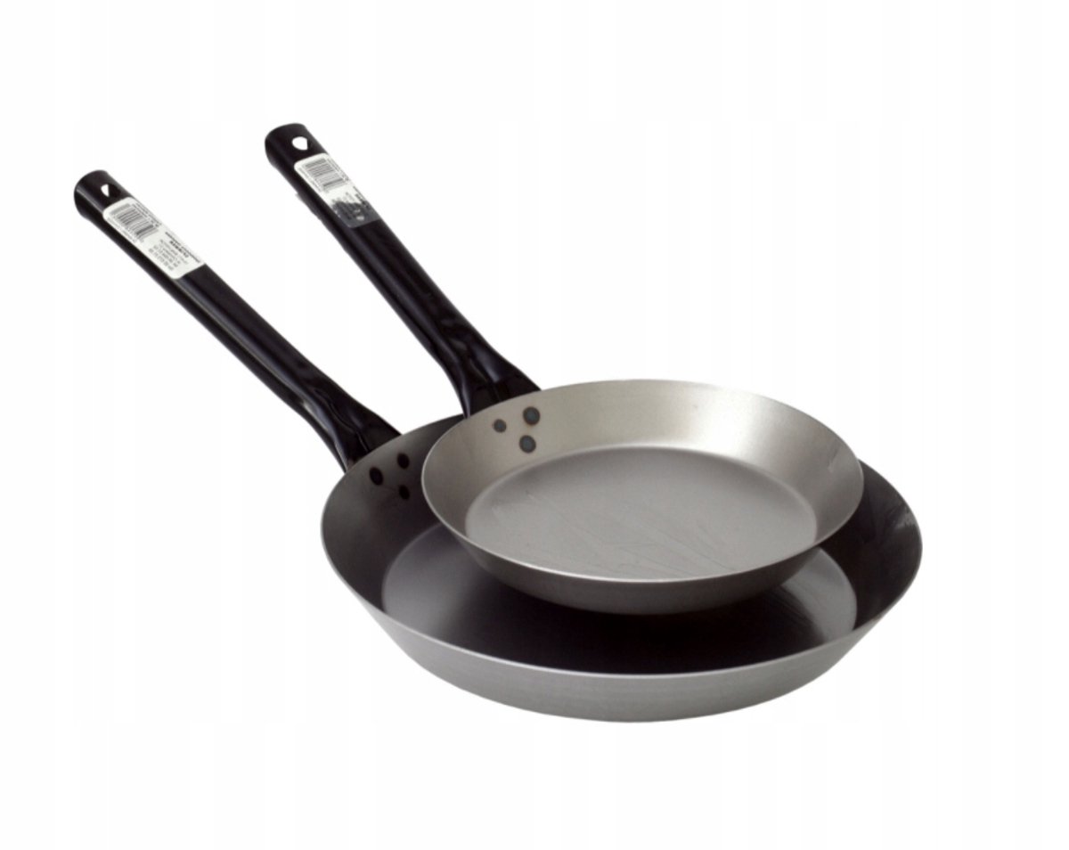 Set van 2 stalen pannen 20 & 28 cm - Traditionele kwaliteit