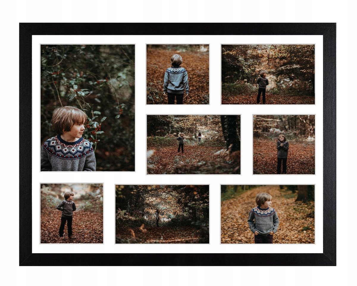 Hekla Fotolijst 40x50cm Zwart - 8 Foto's Galerij MDF