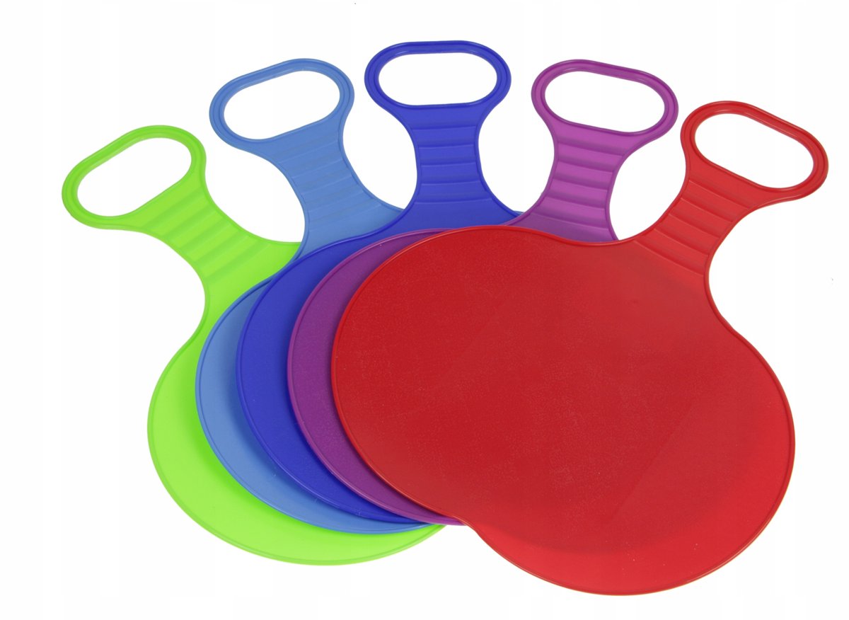 5x Sneeuwslee Appel - Rond, Stevig Plastic, Leuk voor Kinderen