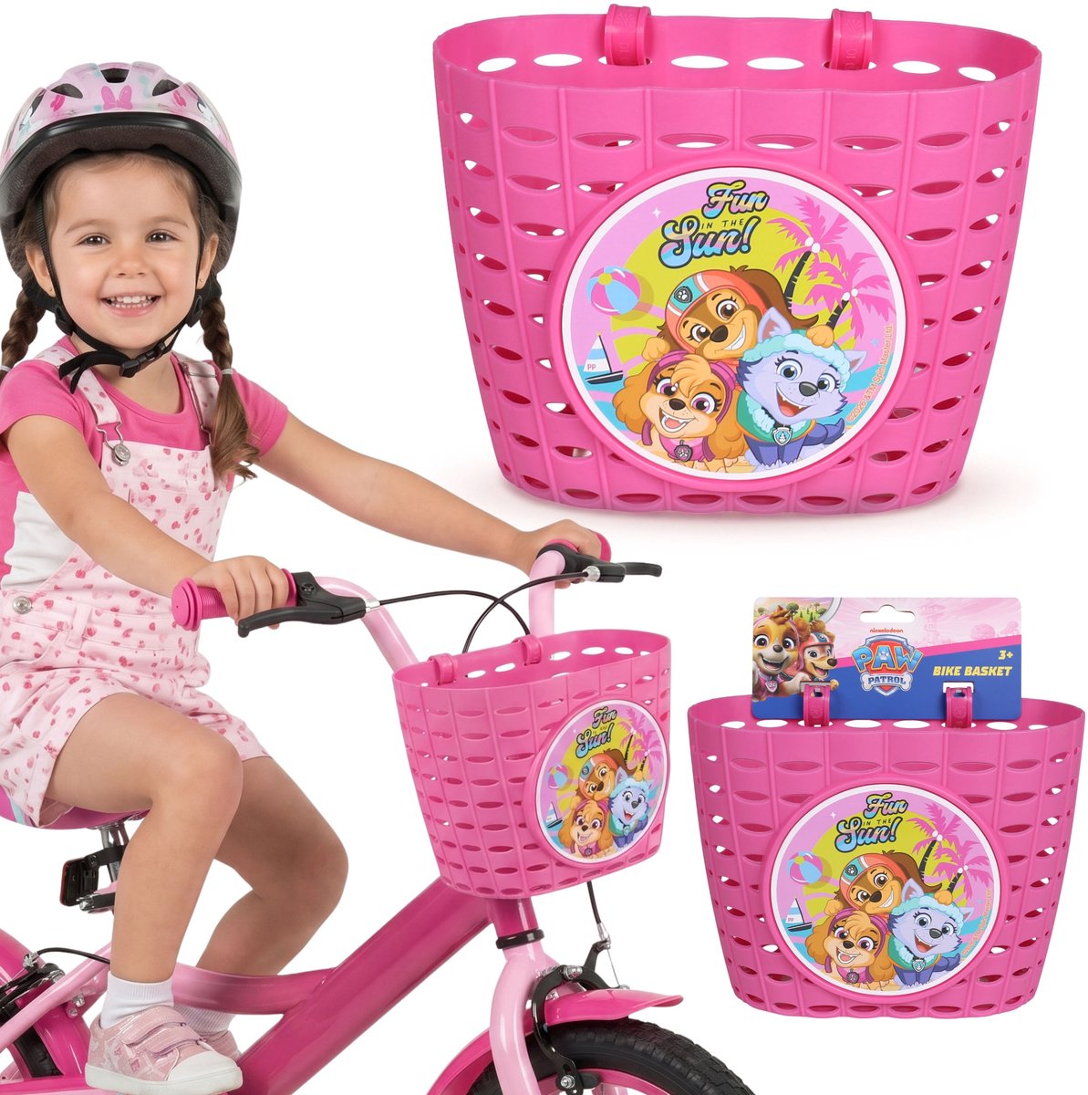 Paw Patrol Stuurmandje voor kinderen, meisjesmandje voor fiets, step 20x15x12 cm
