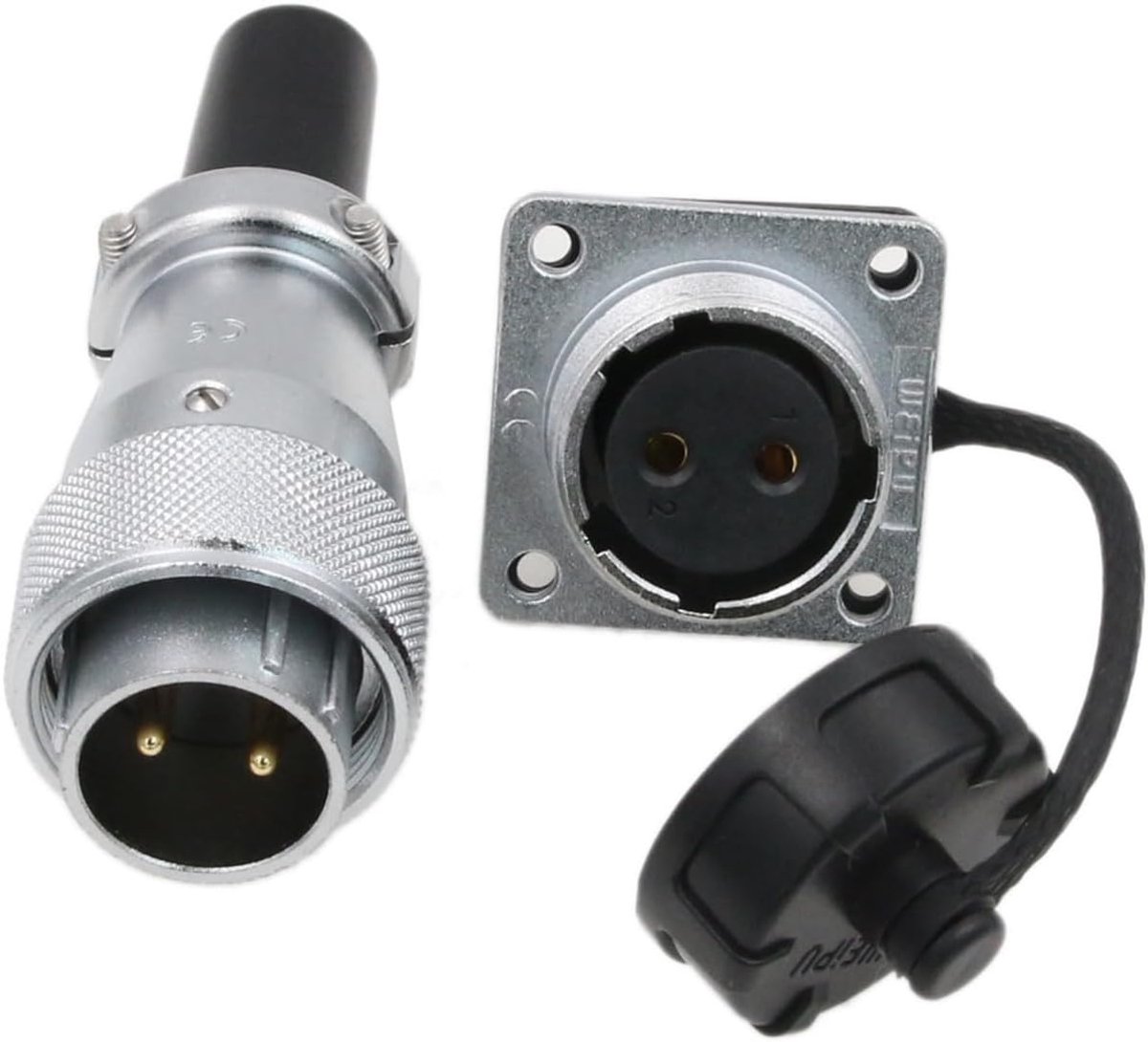 HangTon WS20 2 Pin Socket Aviation Circular Power Electrical Connector 25A 500V Dustproof Cover for Industrial - ShopVlot