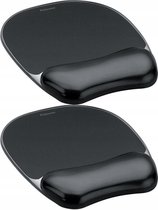 Fellowes Muismat met Polssteun – Ergonomisch Gel Kussen – Antislip – Vlekbestendig – Zwart