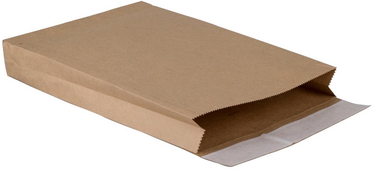 Inpakr Papieren verzendzakken 30x8x43 cm - 300 stuks - bruin