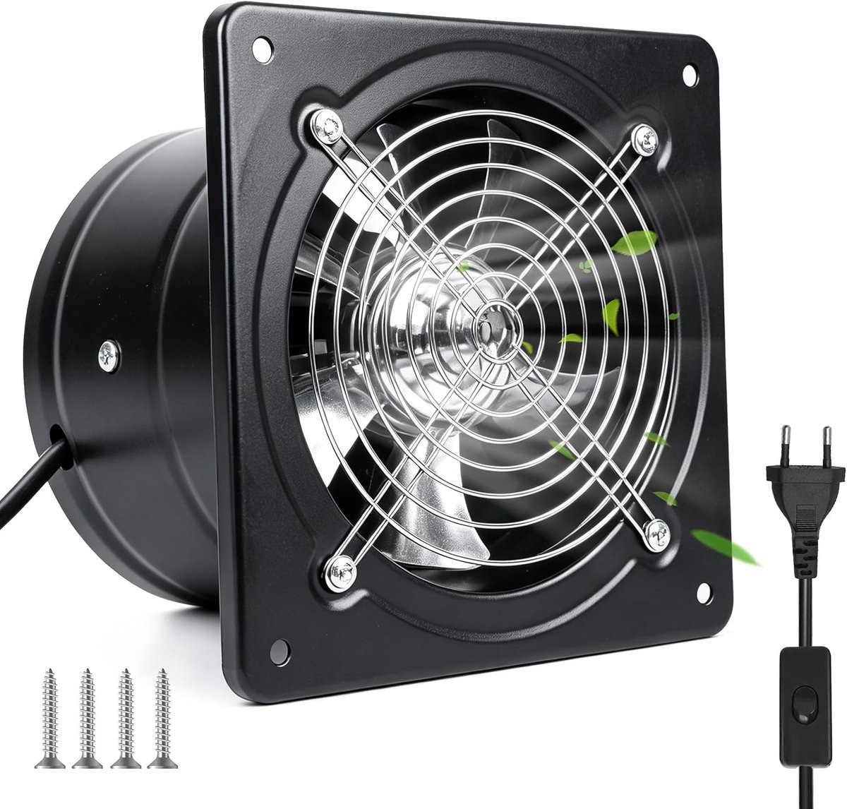 Afvoerventilator 150 mm - krachtige wandventilator - stille werking - verbeterde luchtkwaliteit - ShopVlot